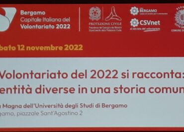 Bergamo capitale italiana del volontariato 12 novembre 2022
